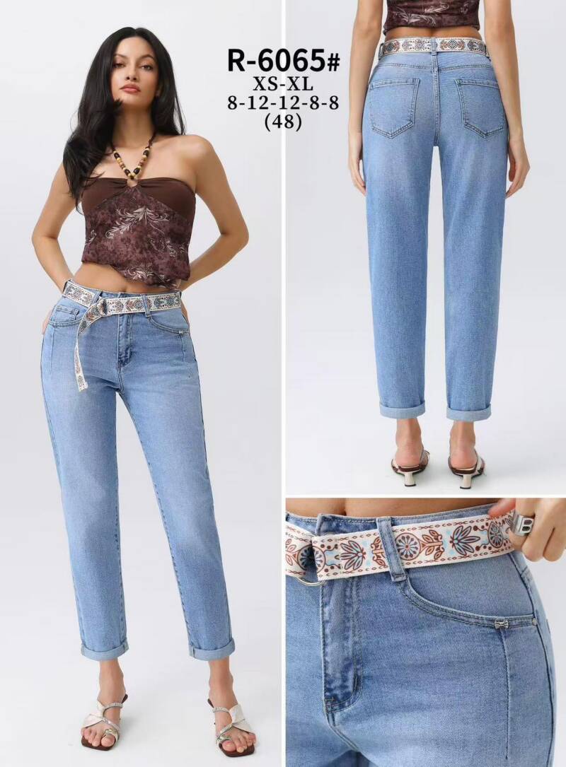 Spodnie damskie jeansy Roz XS-XL, 1 Kolor Paczka 12 szt 1