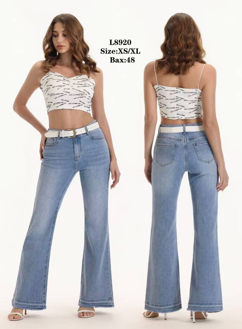 Spodnie damskie jeansy Roz XS-XL, 1 Kolor Paczka 12 szt 1