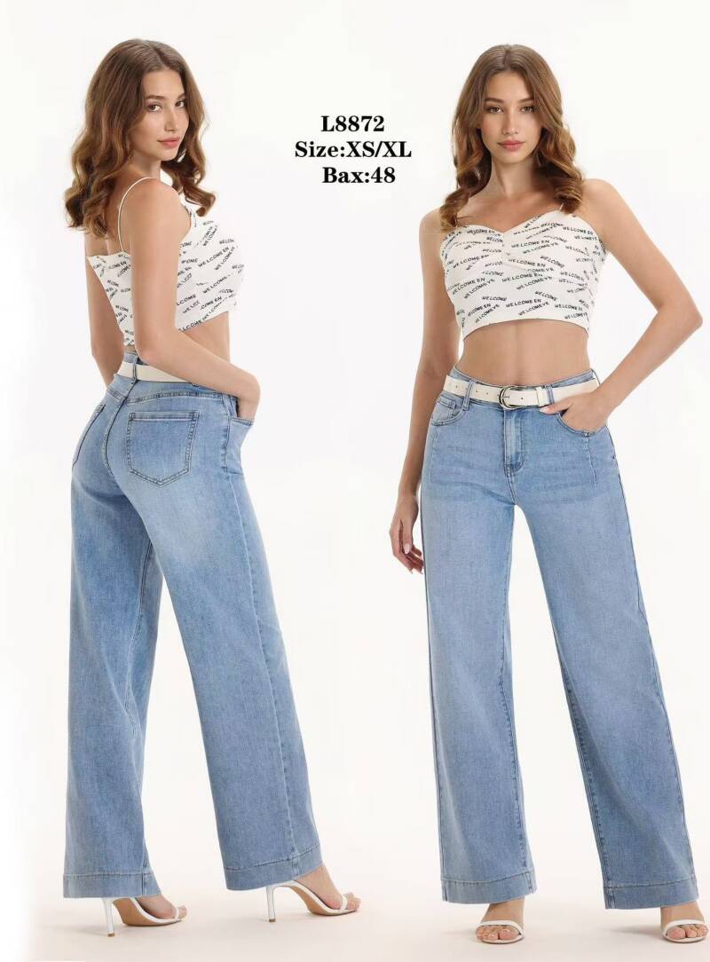 Spodnie damskie jeansy Roz XS-XL, 1 Kolor Paczka 12 szt