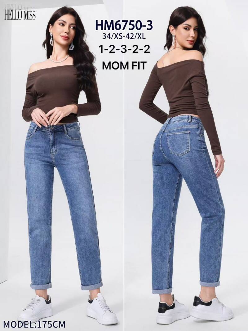Spodnie damskie jeansy Roz XS-XL, 1 Kolor Paczka 10 szt 1