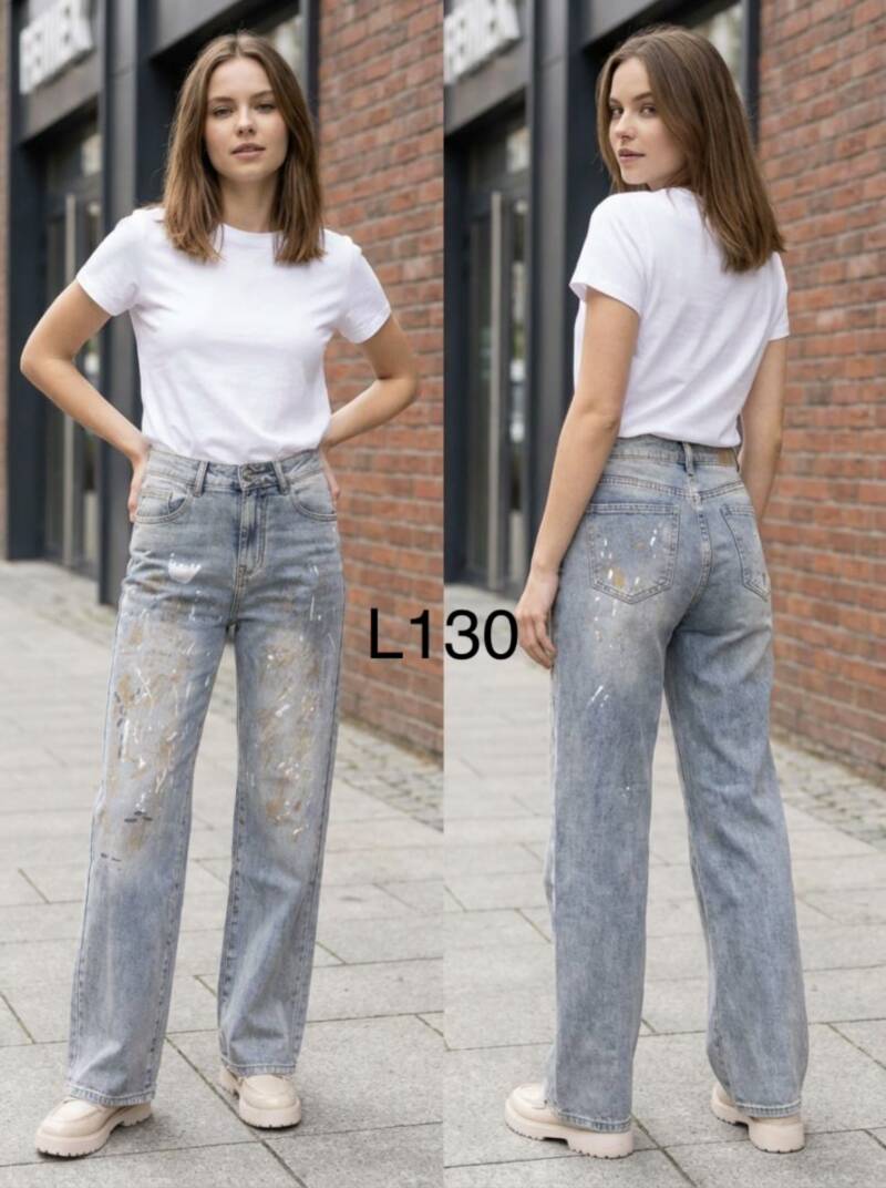 Spodnie damskie jeansy Roz XS-XL, 1 Kolor Paczka 10 szt