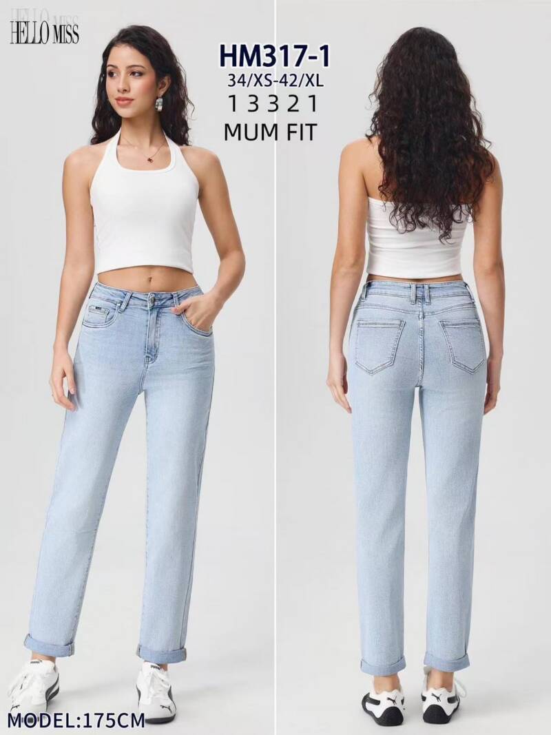 Spodnie damskie jeansy Roz XS-XL, 1 Kolor Paczka 10 szt 1