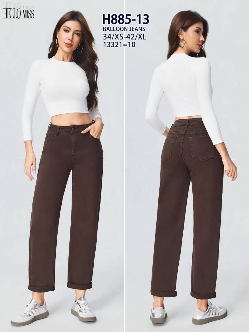 Spodnie damskie jeansy Roz XS-XL, 1 Kolor Paczka 10 szt