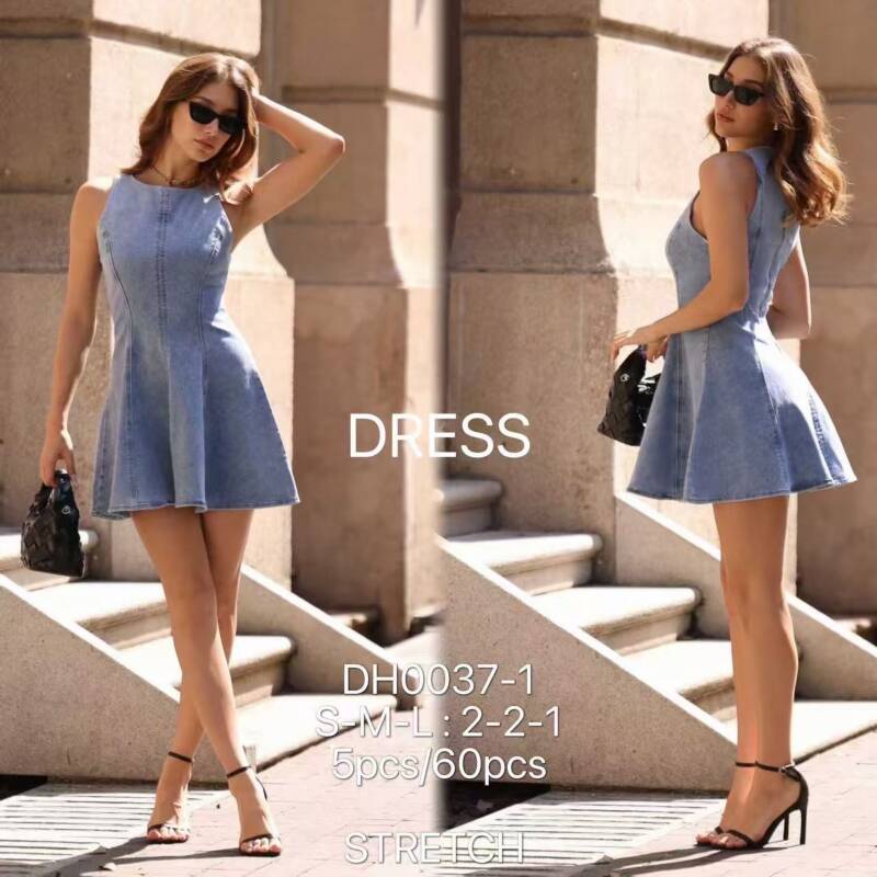 Sukienki damskie jeansy Roz S-M-L, 1 Kolor Paczka 5 szt 1