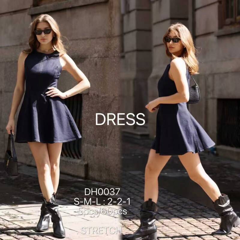 Sukienki damskie jeansy Roz S-M-L, 1 Kolor Paczka 5 szt