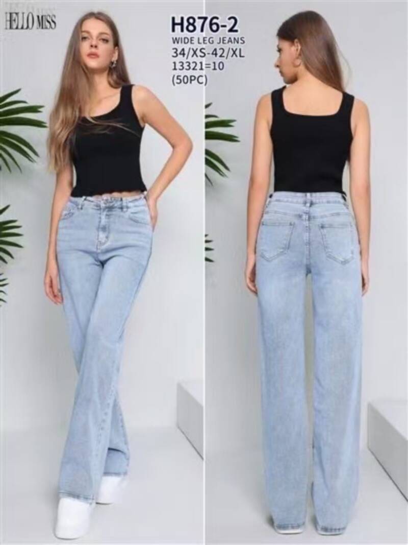 Spodnie damskie jeansy Roz XS-XL, 1 Kolor Paczka 10 szt