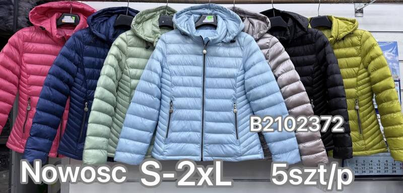 Kurtki damskie cienki Roz S-2XL, 1 Kolor .Paczka 5 szt
