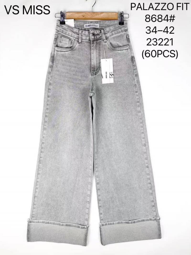 Spodnie damskie jeansy Roz 34-42, 1 Kolor Paczka 12 szt