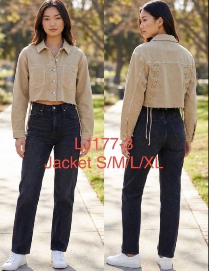 Kurtki damskie jeansy Roz S/M-L/XL , 1 Kolor Paczka 12 szt