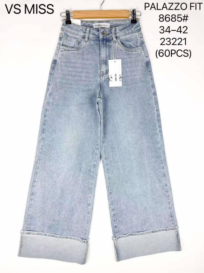 Spodnie damskie jeansy Roz 34-42, 1 Kolor Paczka 12 szt