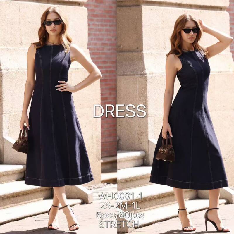 Sukienki damskie jeansy Roz S-M-L, 1 Kolor Paczka 5 szt