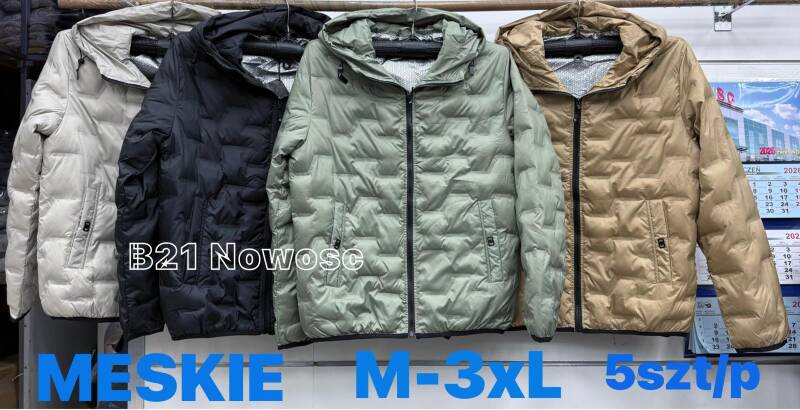 Kurtka męska cienka Roz M-3XL, 1 Kolor Paczka 5 szt