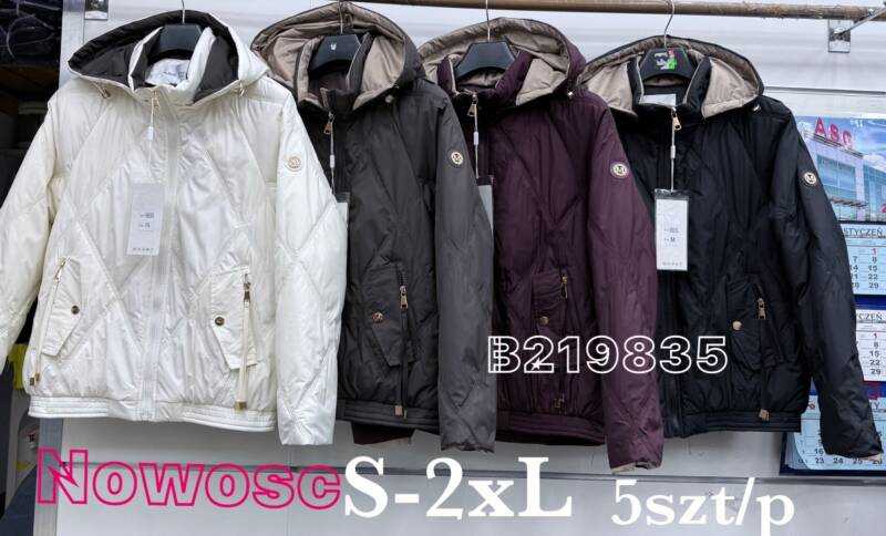 Kurtki damskie cienki Roz S-2XL, 1 Kolor .Paczka 5 szt