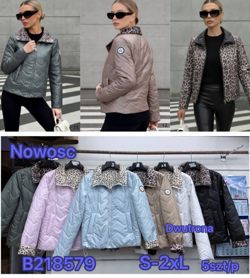 Kurtki damskie cienki Roz S-2XL, 1 Kolor .Paczka 5 szt