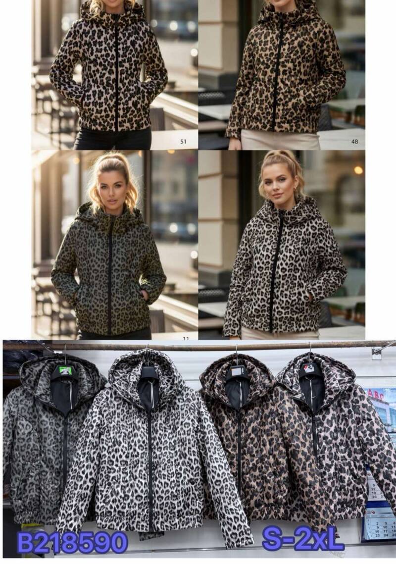 Kurtki damskie cienki Roz S-2XL, 1 Kolor .Paczka 5 szt