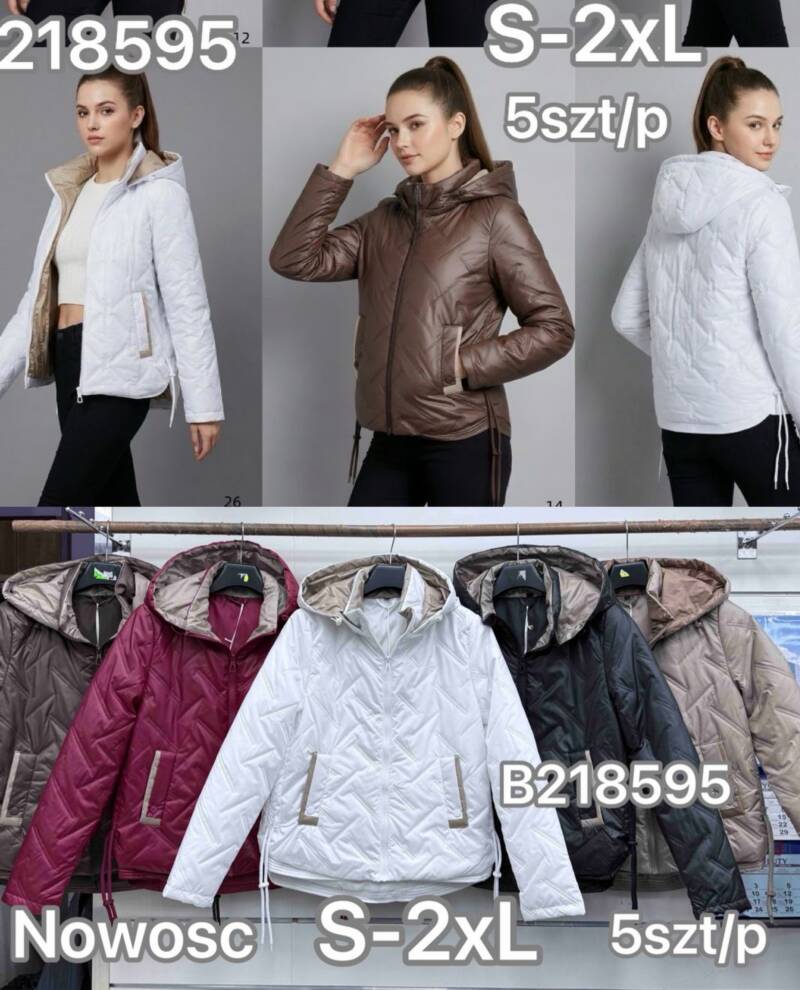 Kurtki damskie cienki Roz S-2XL, 1 Kolor .Paczka 5 szt 1