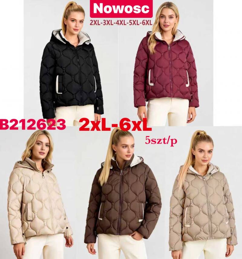 Kurtki damskie cienki Roz 2XL-6XL, 1 Kolor .Paczka 5 szt