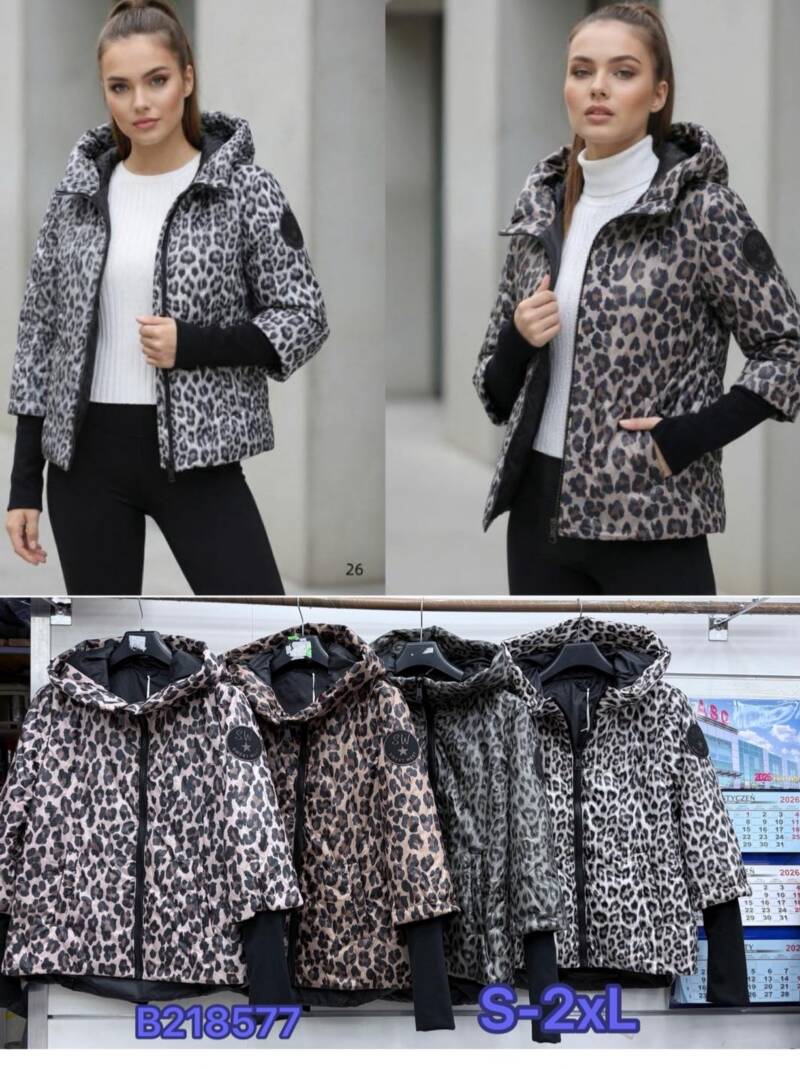 Kurtki damskie cienki Roz S-2XL, 1 Kolor .Paczka 5 szt