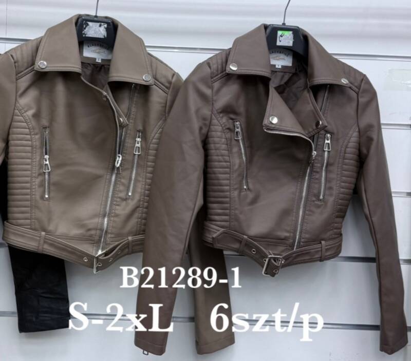 Kurtki damskie skórzana Roz 3XL-7XL, 1 Kolor .Paczka 6 szt