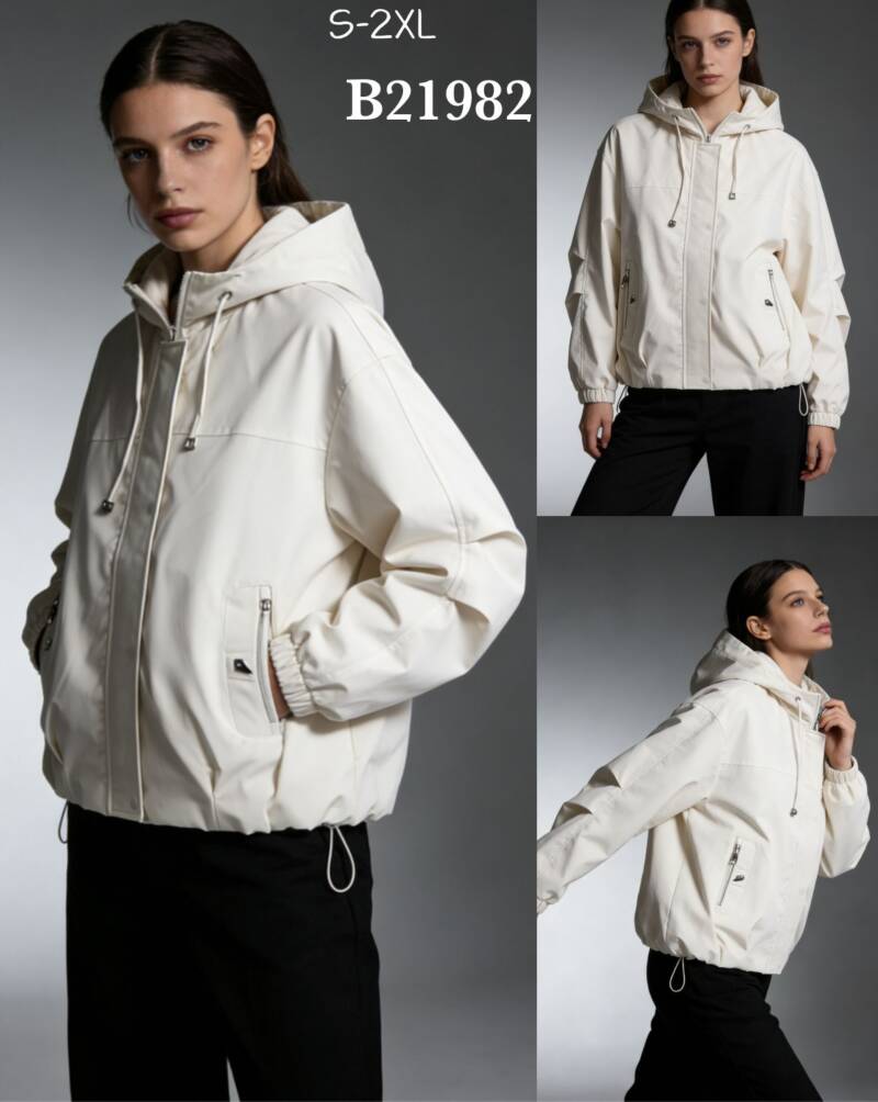 Kurtki damskie cienki Roz S-2XL, 1 Kolor .Paczka 5 szt