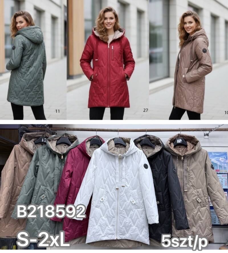 Kurtki damskie cienki Roz S-2XL, 1 Kolor .Paczka 5 szt