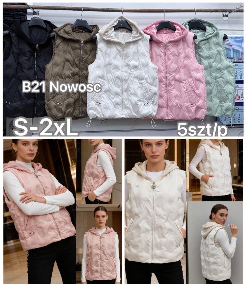 Kamizelka damska Roz S-2XL, 1 Kolor .Paczka 5 szt