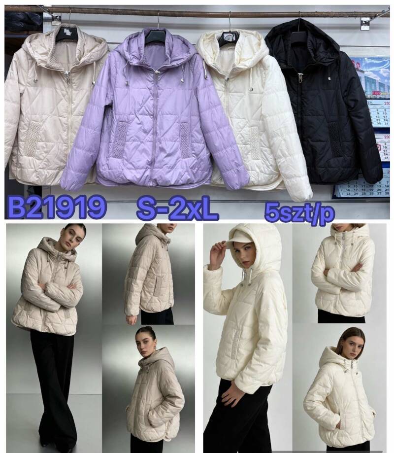 Kurtki damskie cienki Roz S-2XL, 1 Kolor .Paczka 5 szt