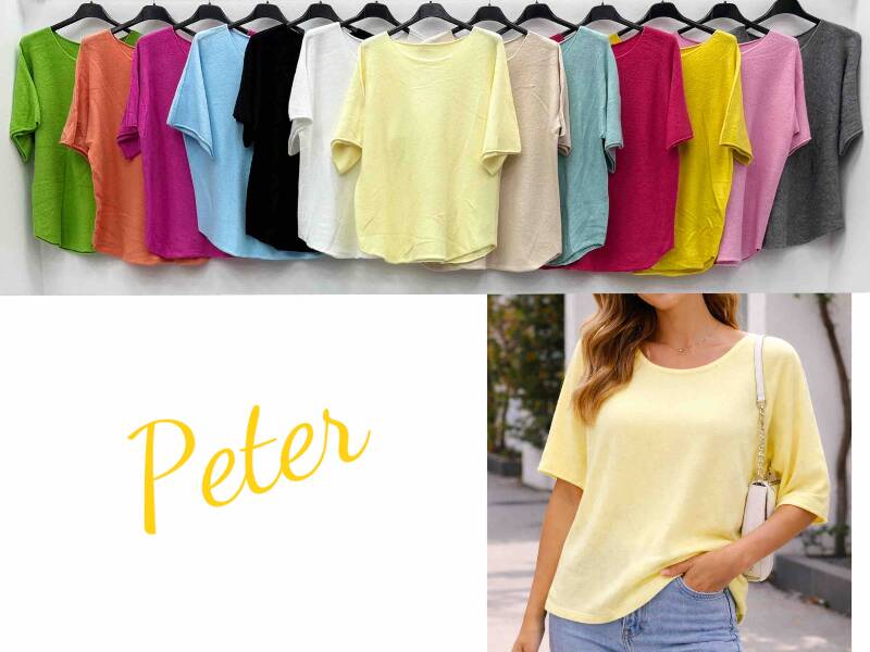 Bluzki damskie (Włoskie produkt) Roz Standard, Mix Kolor Paczka 5 szt