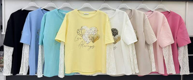 Bluzki damskie (Włoskie produkt) Roz Standard, Mix Kolor Paczka 5 szt