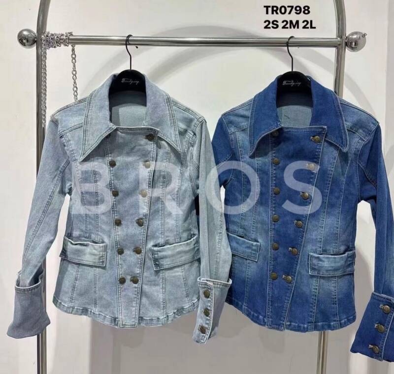 Kurtki damskie jeansy (Włoskie produkt) Roz S-M-L, Mix Kolor Paczka 5 szt