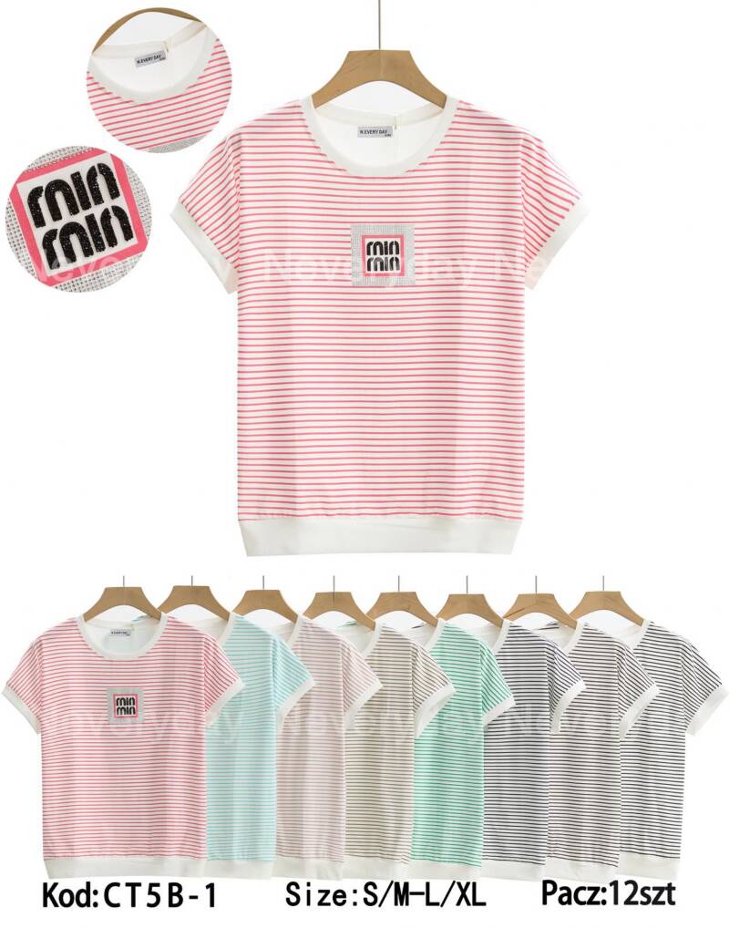 Bluzki damskie  Roz S/M-L/XL , Mix Kolor Paczka 12 szt