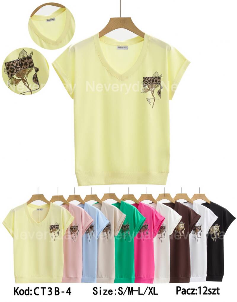 Bluzki damskie  Roz S/M-L/XL , Mix Kolor Paczka 12 szt