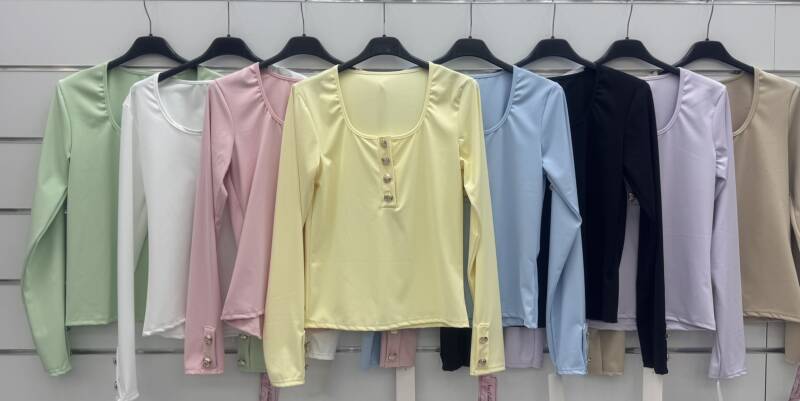 Bluzki damskie (Włoskie produkt) Roz Standard, Mix Kolor Paczka 5 szt