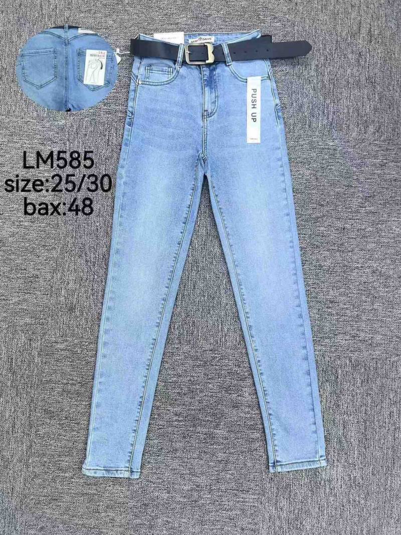 Spodnie damskie jeansy Roz 25-30, 1 Kolor Paczka 12 szt