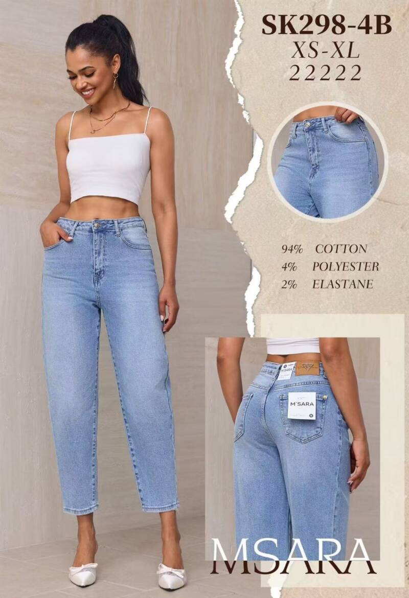 Spodnie damskie jeansy Roz XS-XL, 1 Kolor Paczka 10 szt 1