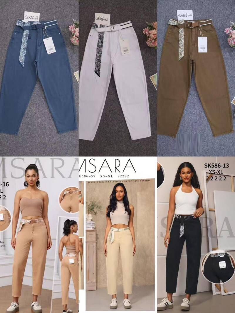 Spodnie damskie jeansy Roz XS-XL, 1 Kolor Paczka 10 szt 1