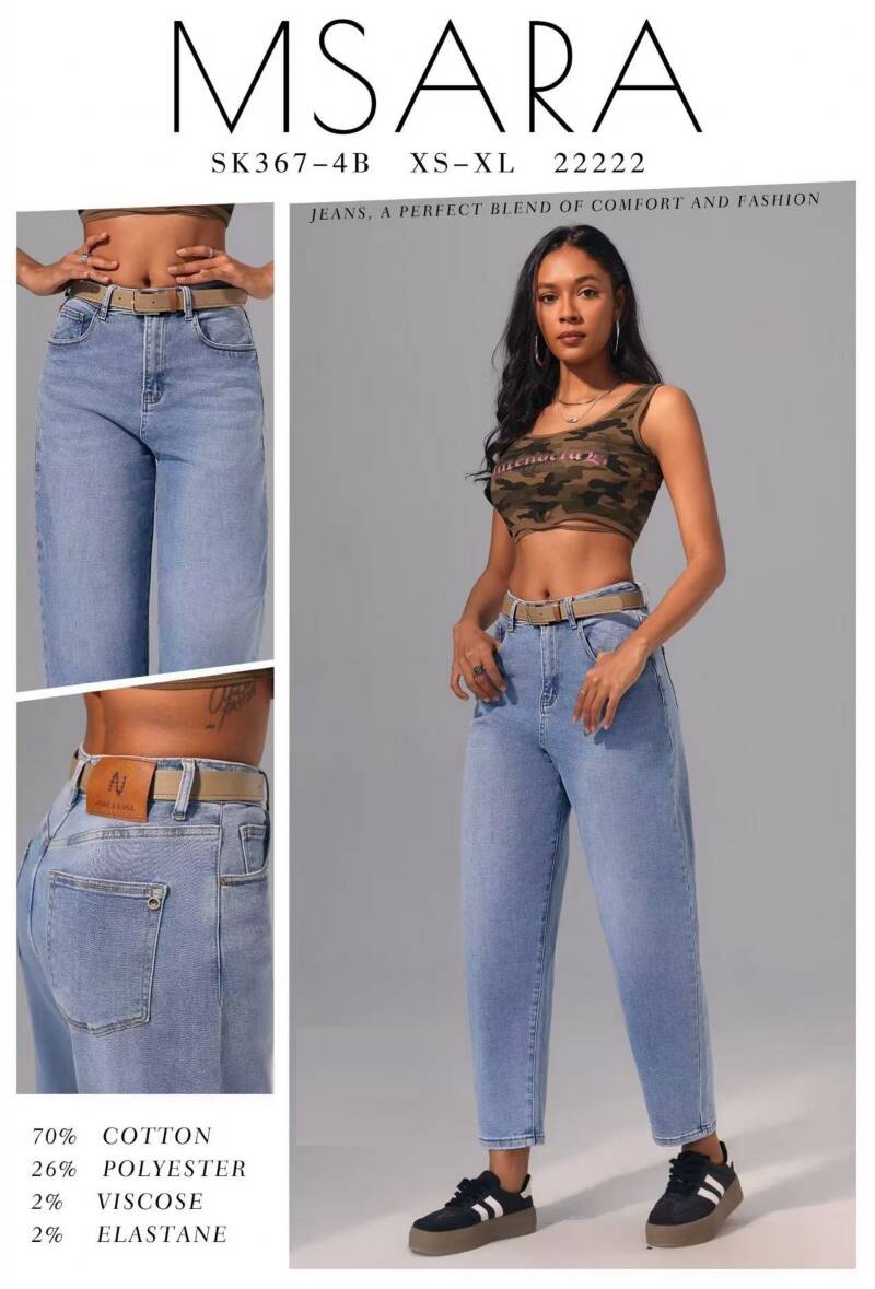 Spodnie damskie jeansy Roz XS-XL, 1 Kolor Paczka 10 szt 1