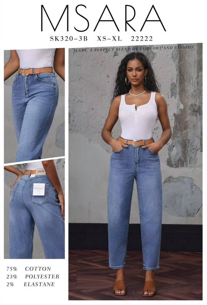 Spodnie damskie jeansy Roz XS-XL, 1 Kolor Paczka 10 szt