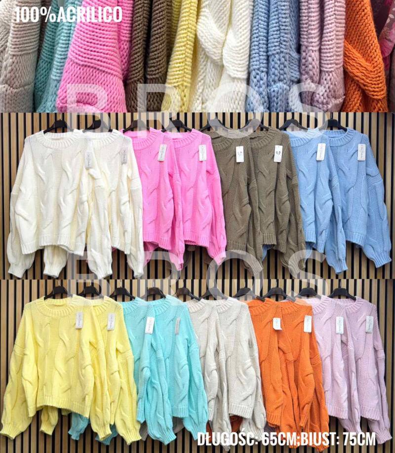 Swetry damskie (Włoskie produkt) Roz Standard, Mix Kolor Paczka 5 szt 1