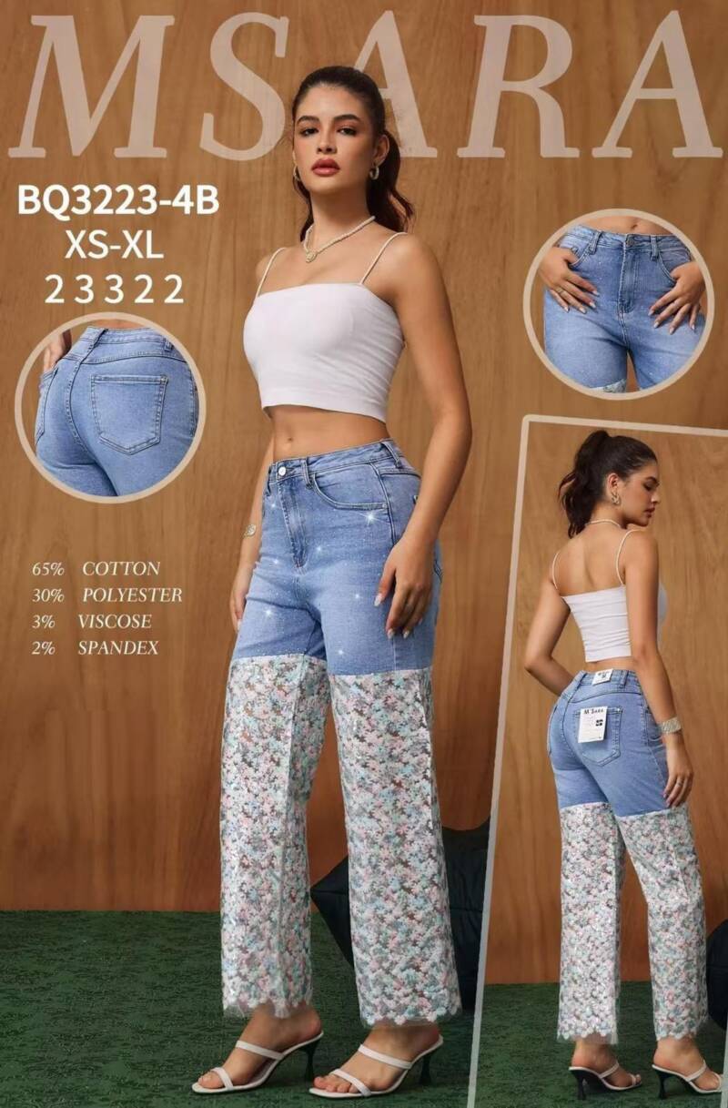 Spodnie damskie jeansy Roz XS-XL, 1 Kolor Paczka 10 szt 1