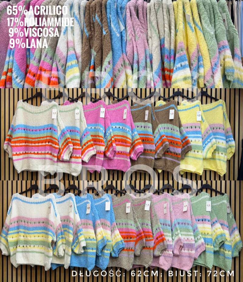 Swetry damskie (Włoskie produkt) Roz Standard, Mix Kolor Paczka 5 szt 1