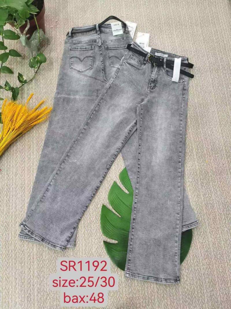 Spodnie damskie jeansy Roz 25-30, 1 Kolor Paczka 12 szt