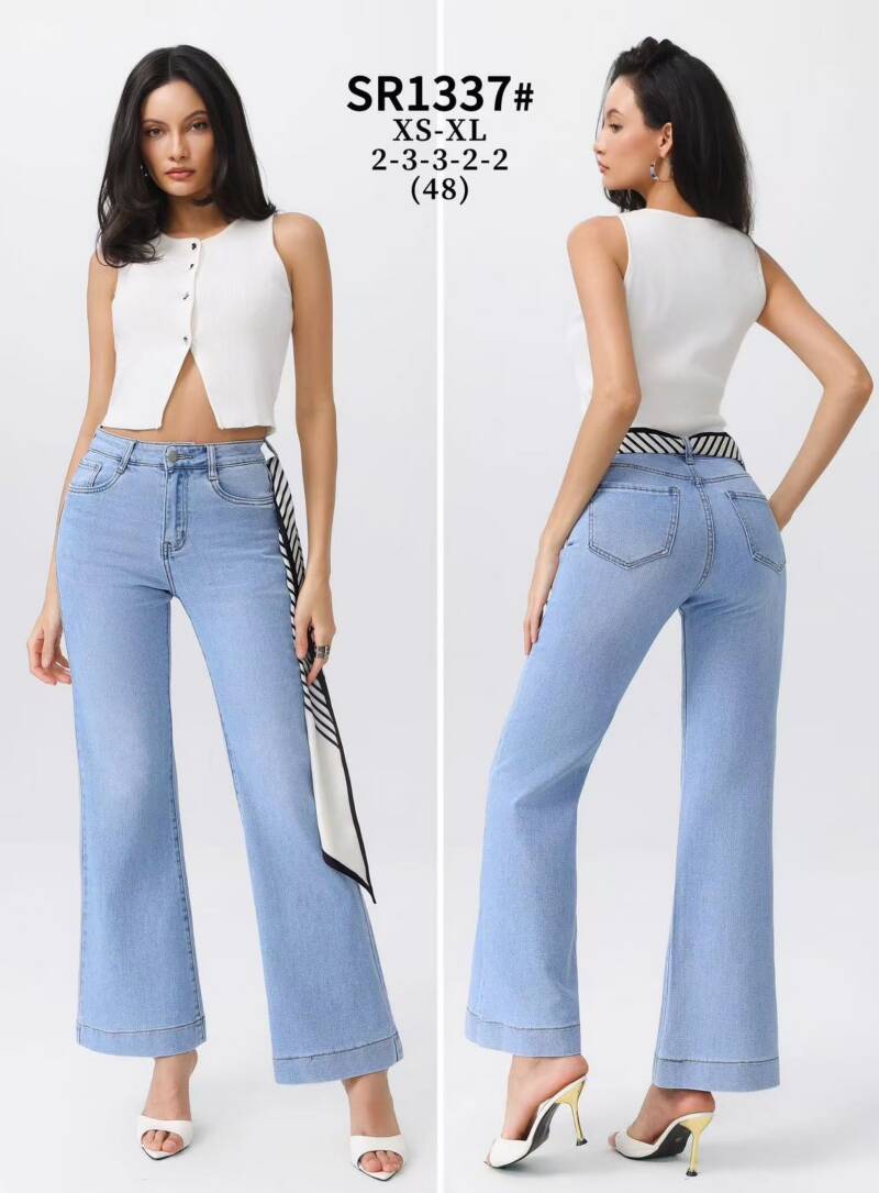 Spodnie damskie jeansy Roz XS-XL, 1 Kolor Paczka 12 szt