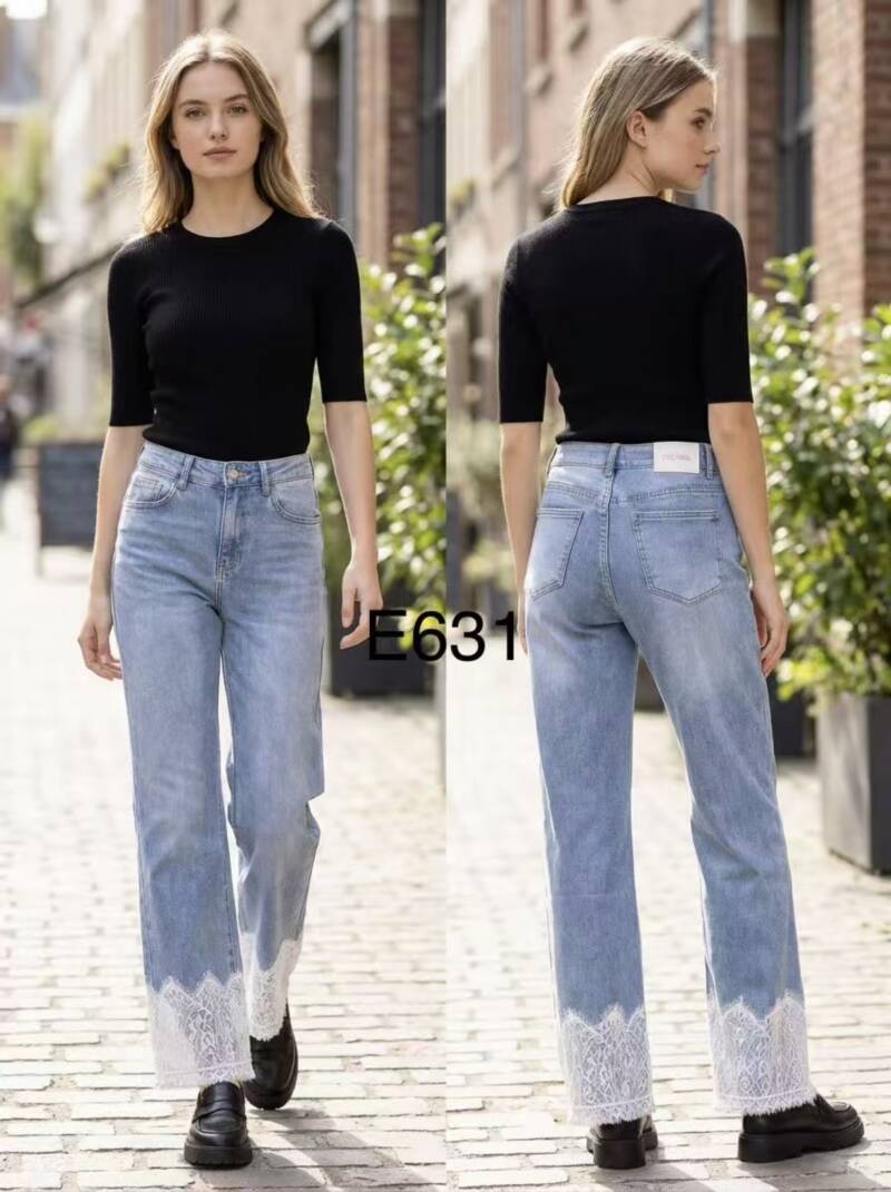 Spodnie damskie jeansy Roz XS-XL, 1 Kolor Paczka 10 szt