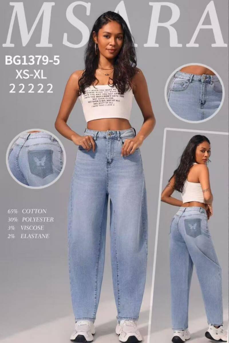 Spodnie damskie jeansy Roz XS-XL, 1 Kolor Paczka 10 szt 1