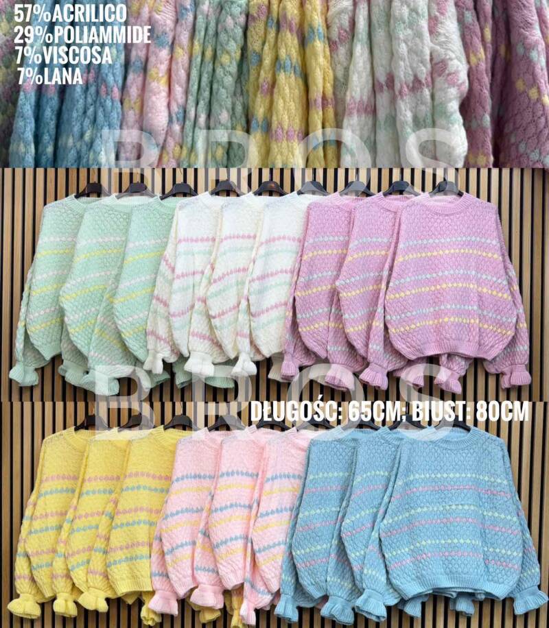 Swetry damskie (Włoskie produkt) Roz Standard, Mix Kolor Paczka 5 szt 1