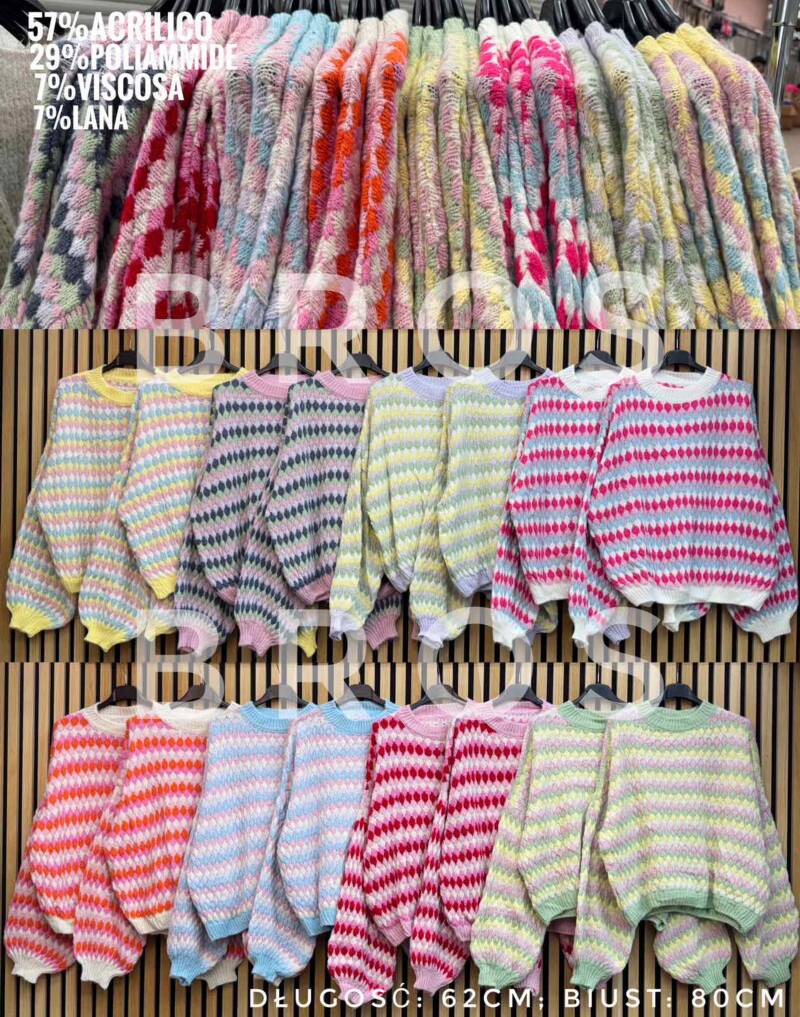 Swetry damskie (Włoskie produkt) Roz Standard, Mix Kolor Paczka 5 szt 1