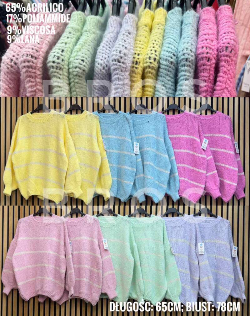Swetry damskie (Włoskie produkt) Roz Standard, Mix Kolor Paczka 5 szt 1