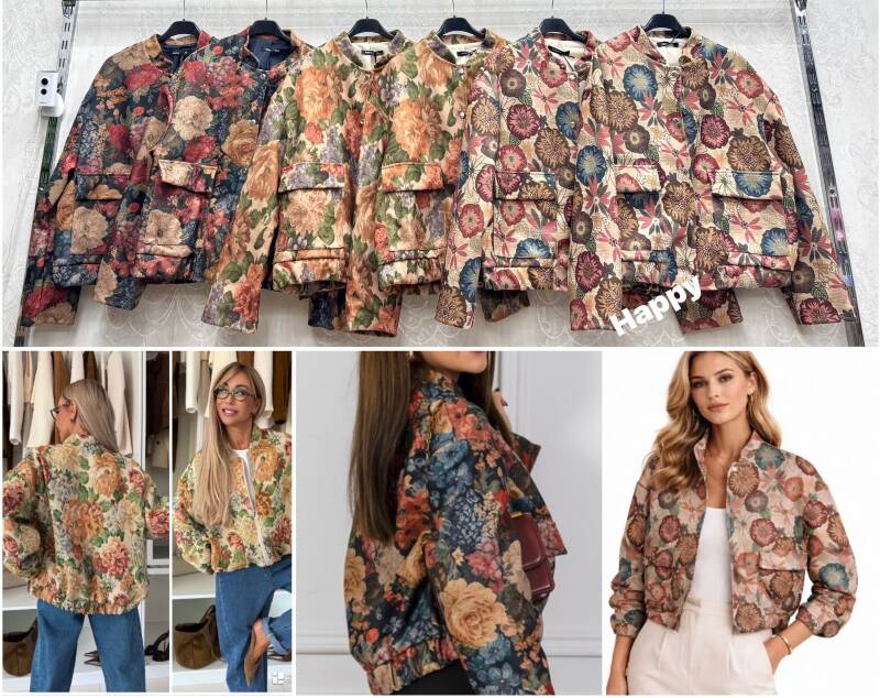 Kurtki damskie (Włoskie produkt) Roz S-XL, Mix Kolor Paczka 5 szt