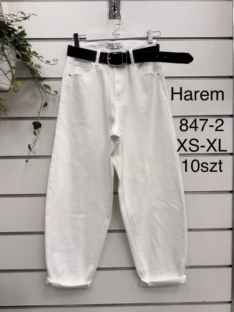 Spodnie damskie jeansy Roz XS-XL, 1 Kolor Paczka 10 szt